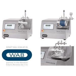 Introduction WAB ECM-AP 05 laboratory mill by Eskens at SOLIDS2013 ! DYNO-MILL type ECM- AP 05 for scale-up to production
