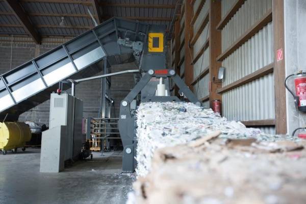 Presses and Shredders from One Source Channel baling press, document shredders and hard disc shredder
