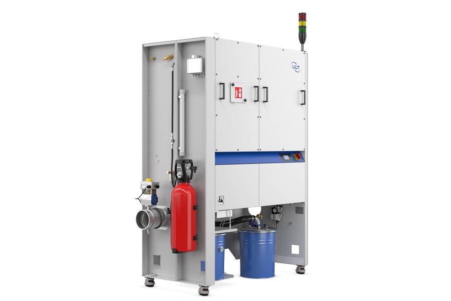 New fume extractor with increased Ex protection during laser processes ULT has developed a dedicated version of the LAS 800 extraction system free of ignition sources to increase explosion and fire protection during laser dust extraction. 