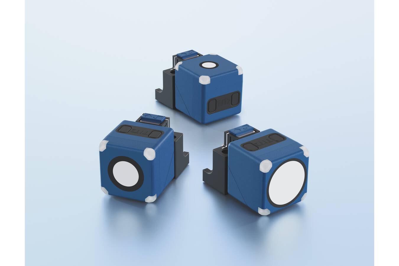 Cube ultrasonic sensors, also for level measurements The rotatable sensor head of the sensors permit their alignment in five radiation directions and enable ideal adaptation to different applications and installation conditions.