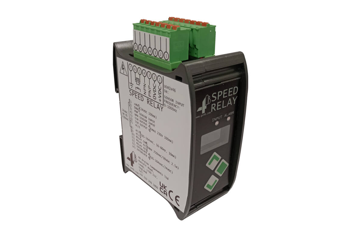 USR Universal Speed Relay Universal speed relay for all speed monitoring applications; offering intuitive user configuration using control buttons and LCD display, as well as relay and solid state outputs with individual speed range monitoring.
