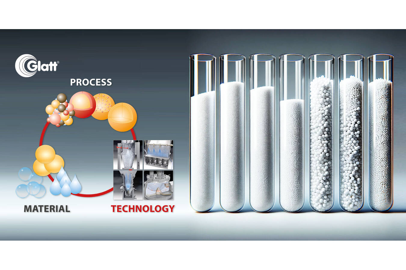 From the idea to market with functional granules With a short time-to-market from product and process development directly to contract manufacturing or your own production plant