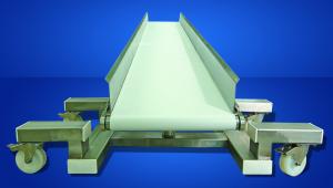 Pivotable belt conveyor from GEPPERT-Band  for mobile application
