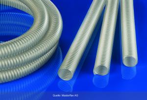 Hygienic foodstuffs conveyance due to certified special hoses  Masterflex AG recommends hoses with fully incorporated stainless steel helix
