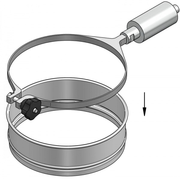 Clamping ring with sieve frame