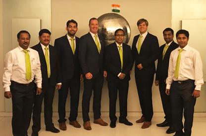 Team UWT India and Uwe Niekrawietz with Markus Schalk