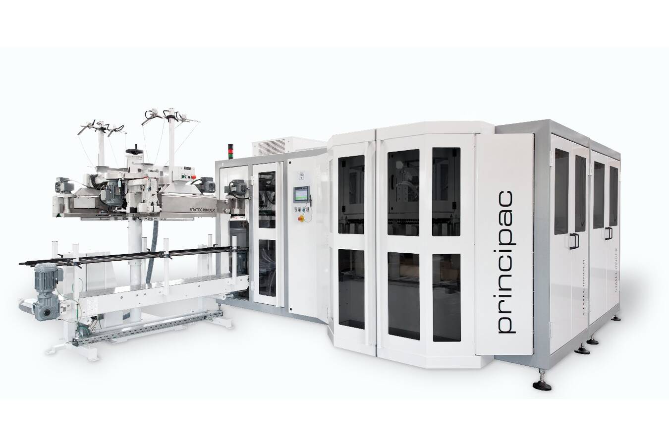 Verpackung und Palettierung von petrochemischen Gütern Die hochwertigen Verpackungsmaschinen von Statec Binder werden weltweit zum Verpacken unterschiedlichster Produkte eingesetzt. Dazu gehören Kunststoffgranulate und Kunststoffpulver für die petrochemische Industrie. 