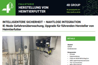Fallstudie:  Upgrade von Elevatorüberwachungssystem Elevator-Sicherheit. - Wie ein führender Hersteller von Heimtierfutter sein Gefahrenüberwachungssystem mit der IE-Node von 4B modernisierte