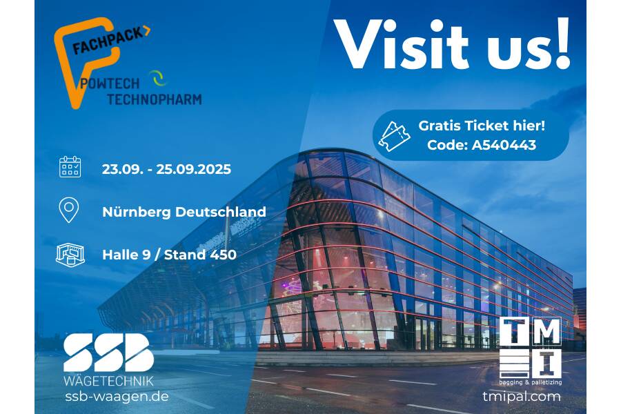 Zwei starke Partner. Eine smarte Lösung Es ist wieder soweit – vom 23. bis 25. September 2025 trifft sich die Verpackungsbranche auf der Powtech/FachPack in Nürnberg.