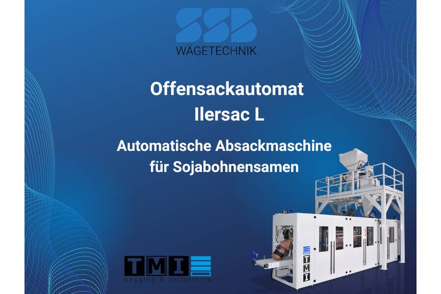 Effiziente Saatgutabfüllung mit dem Offensackautomat Offensackautomat Model L für Soyabohnensamen